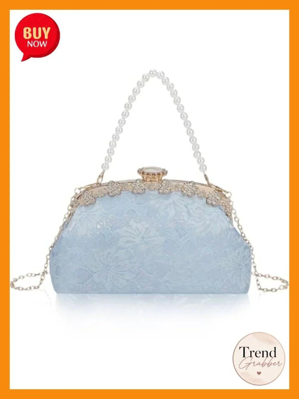 Lace Formal Evening Clutch Rhinestone Prom Wedding Bag Crossbody